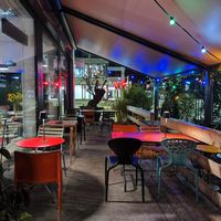 Outdoor seating at Olive Ladencafé in Zurich