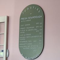 Menu  at Vonuts in Wellington