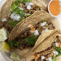 Tacos de pollo  at Shane's Tamales in Garden Grove