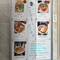 Tamal menu at Shane's Tamales in Garden Grove