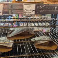 Hot savoury pies at Harbour Co-op  in Lyttelton