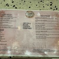 vegan menu  at Boho Crust in Vienna