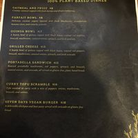 Breakfast menu  at Seven Days  in Dennis