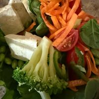 closeup of salad at The Bowl in Albany
