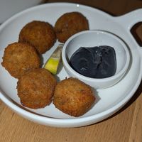 Oyster mushroom croquettes at Kosmopoliet in Bruges