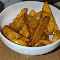 Fries that comes with the burger at Kosmopoliet in Bruges