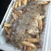 Vegan poutine + grilled onions (u can add tempeh too!)  at Brooklyn Street Local in Detroit