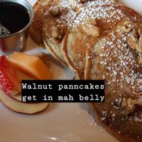 Vegan banana and walnut panncakes! Delish! at Brooklyn Street Local in Detroit