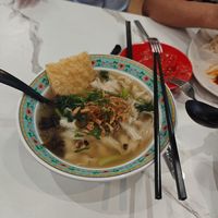 Ban mian soup at Kang Su Vegetarian 康素 - Macpherson  in Central Singapore