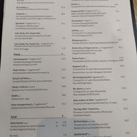 Speisekarte at Schulzi | Bar & Pizzeria in Heidelberg