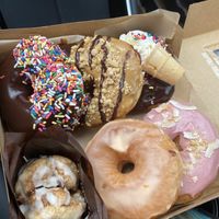 Donuts and monkey bread muffin  at Glory Doughnuts & Diner in Frederick