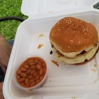 Mashed potato burger at Glory Doughnuts & Diner in Frederick