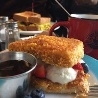 Whiskey Cream Stuffed French Toast❤️ at Glory Doughnuts & Diner in Frederick