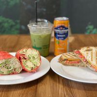 Chicken ceasar wrap and tuna melt  at The Conscious Cafe in Lethbridge