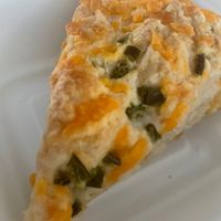 Jalepeno cheddar scone. Nice and light  at The Conscious Cafe in Lethbridge