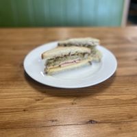 Tofu pastrami sandwich  at The Conscious Cafe in Lethbridge