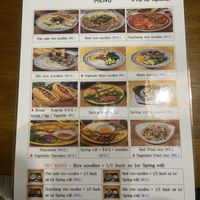 Vegetarian items are clearly listed with the leaf  at Buncha Got Banh Mi - 분차카 갓반미 in Busan