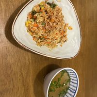 Vegetable fried rice and soy  at Buncha Got Banh Mi - 분차카 갓반미 in Busan