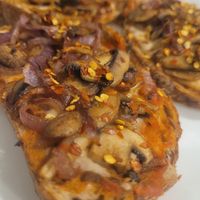 Homemade pizza using the sourdough bread at La Folie - Kala Ghoda in Mumbai