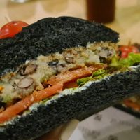 Bean burger at Cafe Basilico - Colaba in Mumbai