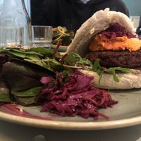 Vegan Burger  at The Lighthouse Cafe in Galway