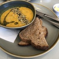 Soup of the day (I’m not sure if the butter is  vegan)  at The Lighthouse Cafe in Galway