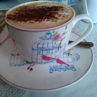 Vegan cappuccino at The Lighthouse Cafe in Galway