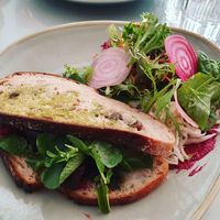 Beetroot and vegan feta sandwich at The Lighthouse Cafe in Galway