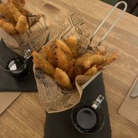 Cebollas en tempura veganas  #Veganuary at Tierra del Queiles in Madrid