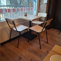 Seats, its a small room at East Side Burrito in Berlin