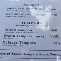 Tempura - staff assured Kakiage was made vegan and we asked for just soy sauce.   at Sai Restaurant  in Benoa