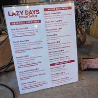 Non-alcoholic and nondairy cocktails at Lazy Days Brewing Co in Portland