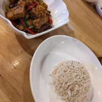 Coconut Rice with Grilled Eggplant and added Tofu at Shisho's 2 in Koh Tao