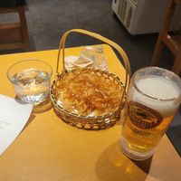 Appetizer that comes with the 400 yen table charge at Vegan Izakaya Nowhere in Tokyo