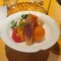 Seasonal pickled veg (excellent) at Vegan Izakaya Nowhere in Tokyo