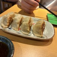gyoza + sauce  at Vegan Izakaya Nowhere in Tokyo