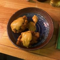 Karrage spicy with mayo  at Vegan Izakaya Nowhere in Tokyo
