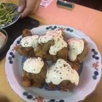 Mayo karage 💕basically we ate everything on the menu and almost liked the plates   at Vegan Izakaya Nowhere in Tokyo