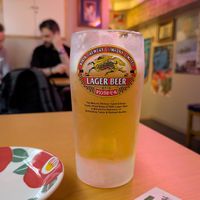 Bier ist vegan! at Vegan Izakaya Nowhere in Tokyo