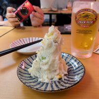 Kartoffelturm und @knotsch at Vegan Izakaya Nowhere in Tokyo