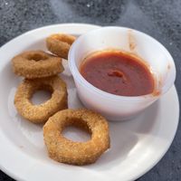 Calamari rings (3/5) #Veganuary at Lotus Moon Vegan Pho in Boulder