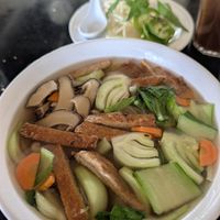 Lunch Pho vegan steak at Lotus Moon Vegan Pho in Boulder
