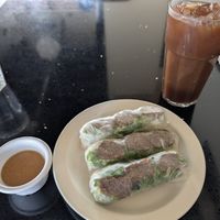 Rice paper rolls at Lotus Moon Vegan Pho in Boulder