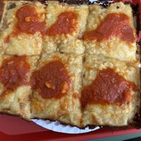 Vegan cheese and tomato   at Kwadratowy Pies in Warsaw