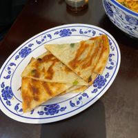 scallion pancake (8.95$) at 1915 Lanzhou Hand Pulled Noodles  in New York City