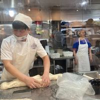 They make the noodles in front of you at 1915 Lanzhou Hand Pulled Noodles  in New York City