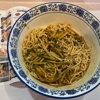Cold sesame noodles (this is a lot of noodles, very filling) at 1915 Lanzhou Hand Pulled Noodles  in New York City