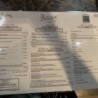 Menu  at Kasra in Houston