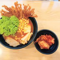 Signature Kimchi QQ Noodle at EggBomb Cafe in Johor Bahru