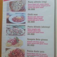 Menu at Hasan in Pakse